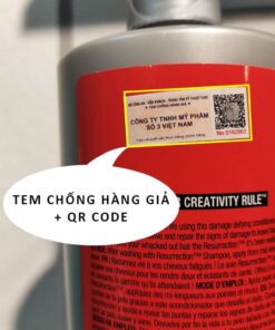 TIGI đỏ chính hãng: Tem chống hàng giả + QR Code