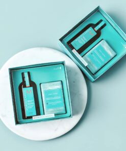 Set tinh dầu + xà bông Moroccanoil