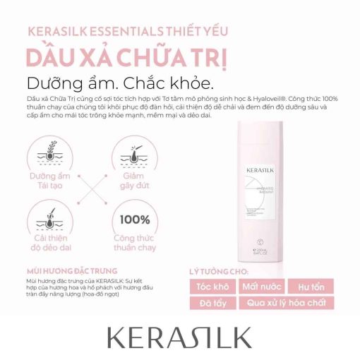 Công dụng dầu xả chữa trị Goldwell Kerasilk Repairing