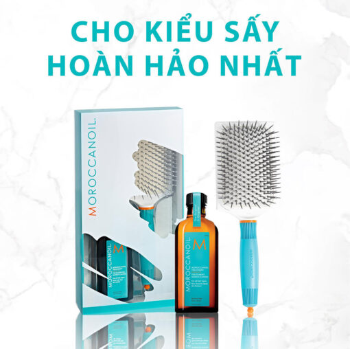 Combo dầu dưỡng tóc Moroccanoil 100ml + lược bàn gốm giữ nhiệt