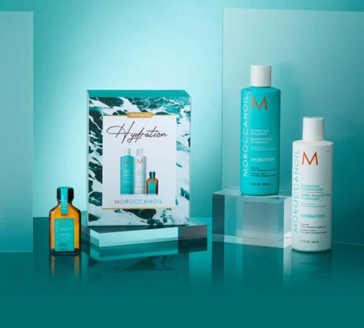 Combo gội xả dưỡng ẩm Moroccanoil 250ml và tinh dầu Morocanoil 25ml