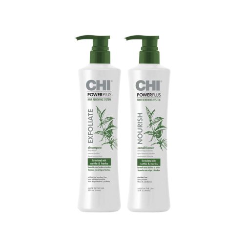 Dầu gội xả CHI Power Plus Exfoliate làm sạch sâu, kích thích mọc tóc