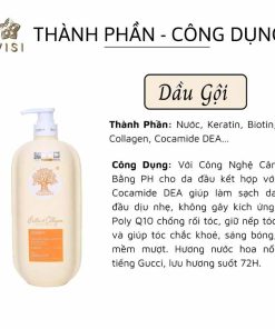 Dầu gội Biotin Collagen Voudioty màu vàng siêu mượt 1000ml