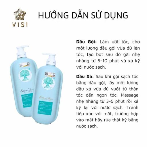 Dầu gội Biotin Collagen Voudioty xanh dương trị gàu: hướng dẫn sử dụng