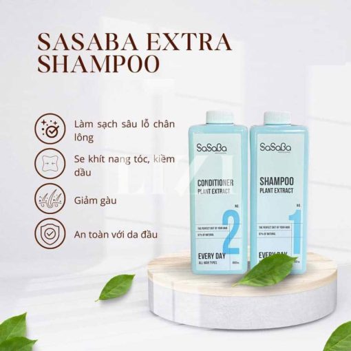 Dầu gội xả hoàn hình Sasaba NO.1 NO.2 800ml chính hãng An Phương