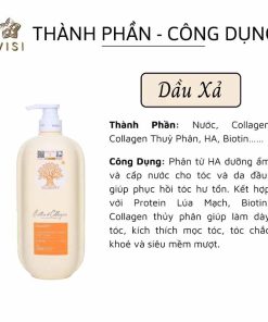 Dầu xả Biotin Collagen Voudioty màu vàng siêu mượt 1000ml