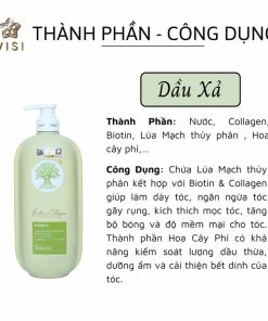 Dầu xả Biotin Collagen Voudioty xanh lá kiềm dầu 1000ml