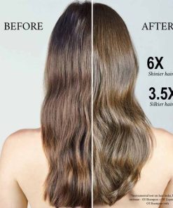 Dung dịch tạo bóng tức thì Davines Oi Liquid Luster trước và sau khi sử dụng