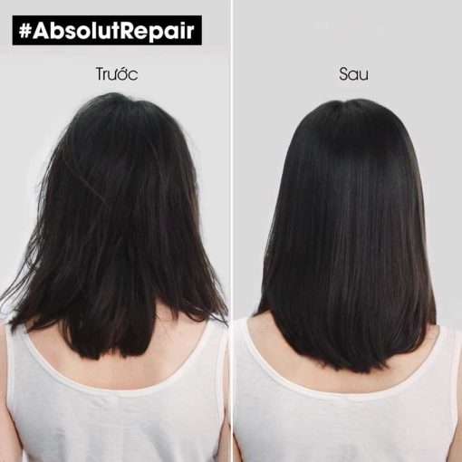 Dầu gội L'Oréal Absolut Repair Gold before After